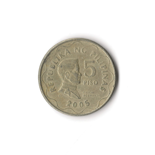 2005 Philippines - 5 Piso - 259 - Nickel Brass - 7.7g
