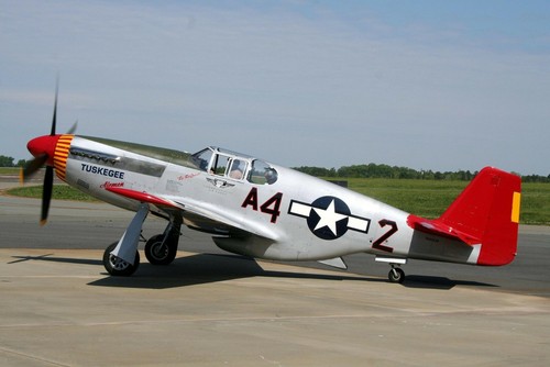 Tuskegee Airmen "Red Tails" P-51 Mustang Baseball Cap, Black Aviators HAT-0122 - Picture 6 of 9