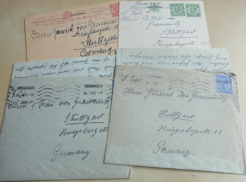 Lettres et papiers allemands Peterborough 1913 : Herta de Graevenitz à la famille Thompson - Photo 1 sur 24
