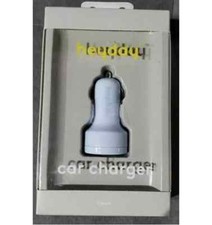 heyday USB Car Charger 3.1 amp/15.5W - White Blue 33 BOX 55