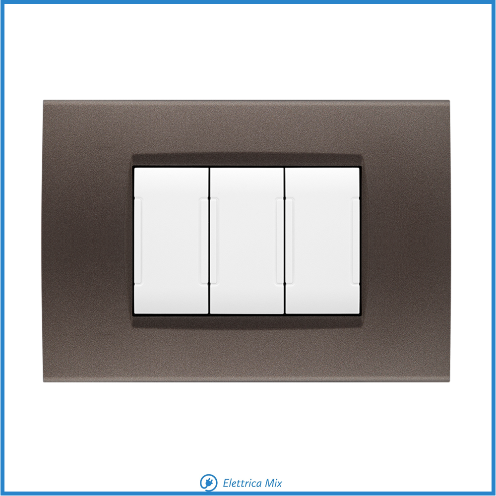 Placca Bticino Placche Metalliche Per Bticino - Compatibili Con Supporti Ln4703 04 07 Colore C 1065059 - Foto 14