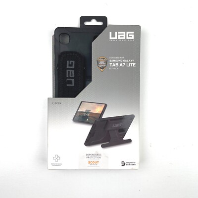 UAG Scout Series for Samsung Galaxy Tab A7 Lite Case with Hand Strap Black 8.7in