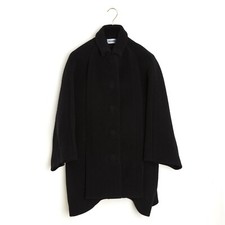 Balenciaga 2018 Coat FR32 Black Wool Double Collar Oversized Coat UK4 US2