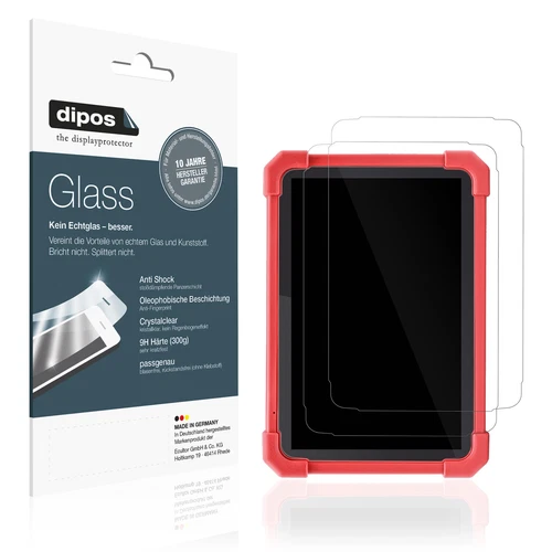 2x Schutzfolie für Launch X-431 Euro Link - Anti-Shock 9H Folie dipos Glass