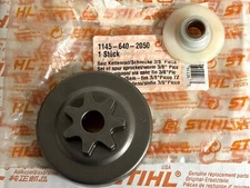 STIHL OEM SPUR SPROCKET SET 1145 640 2050 3/8" PICCO 75 WORM KIT MS201T - Z /CEZ