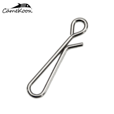 CAMEKOON 100 Pezzi Connettore Acciaio Inox Girevole Snap Clip Per Attrezzatura Da Pesca
