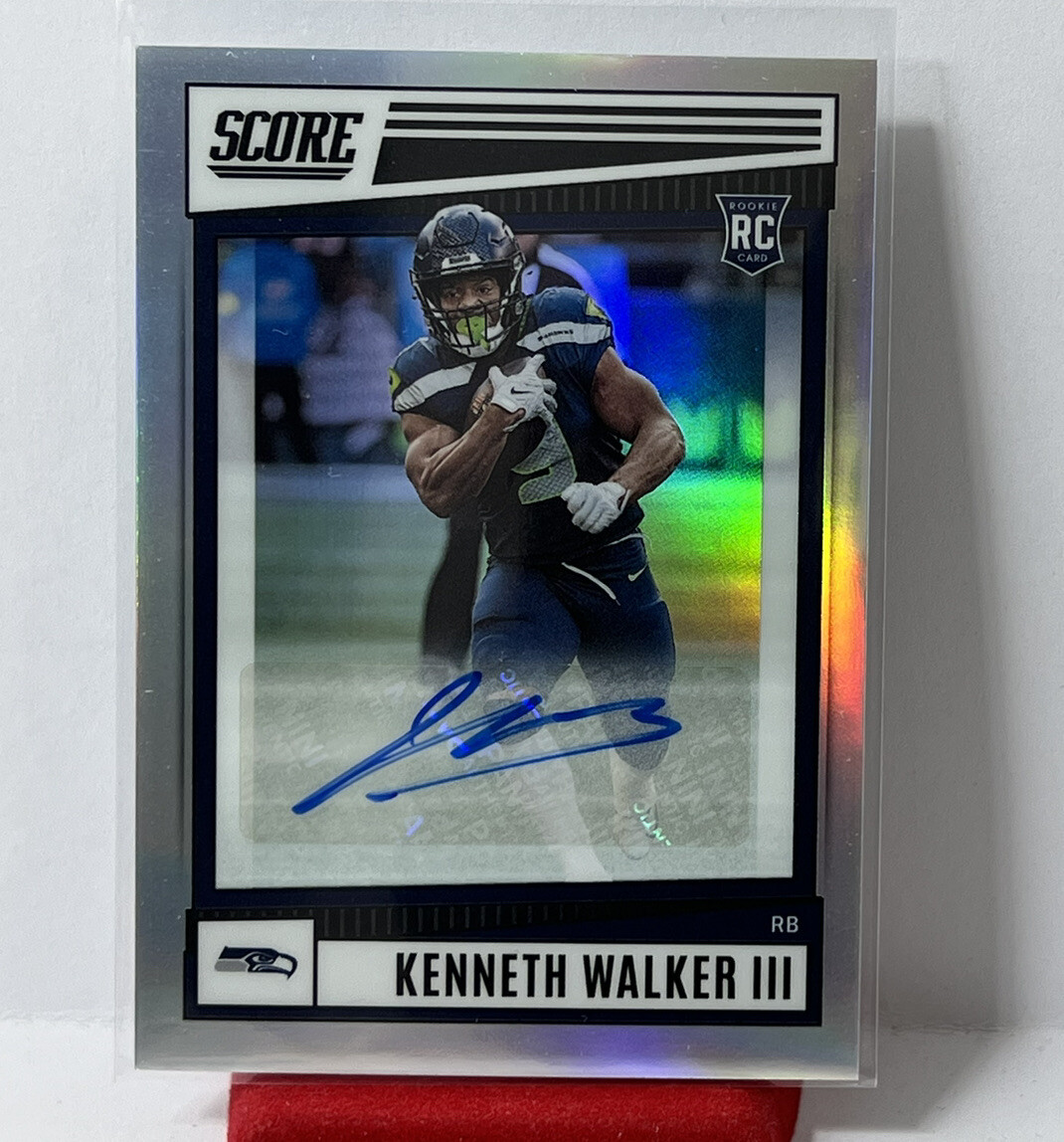 2022 Chronicles Score Premium Rookie Signatures Kenneth Walker III RC Auto /75