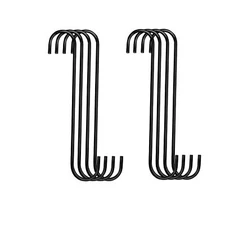 Extra Large 12 inch S Hooks for Hanging,S Shaped Hook Heavy Duty,Bl... Fast Ship