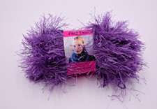 LION BRAND Fun Fur Eyelash Yarn Knitting Crochet Fuzzy Purple 143 Orchid 1.75 oz