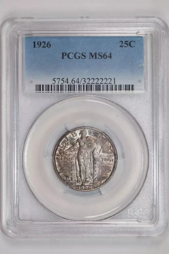 1926 STANDING LIBERTY QUARTER PCGS MS64