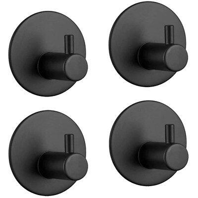 Stainless Steel Adhesive Hooks for Bathroom & Kitchen