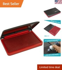 Durable Large Red Stamp Pad - 2-3/4" x 4-1/4" Compatible with Water-based Inks