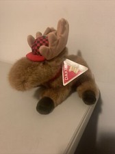 Dakin 1992 MOOSE Stuffed Plush with Hunting Hat New With Tag Christmas 10  