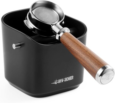 MHW-3BOMBER Espresso Knock Box, 1.2L15 Cups Coffee Knock Box with Removable Bar