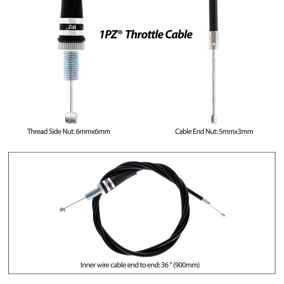 Throttle Cable 36" & 52" Twist Grip 7/8" Clamp 50cc - 250cc Dirt Pit Bike ATV - Image 4 of 4