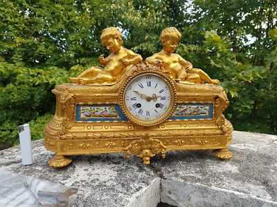 FRENCH ORMOLU c.1850s GILT BRONZE DETAILED LERGE 44x27cm MANTEL