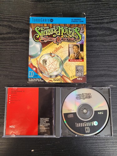 Sherlock Holmes Consulting Detective Turbografx CD Complete In Box CIB Near Mint
