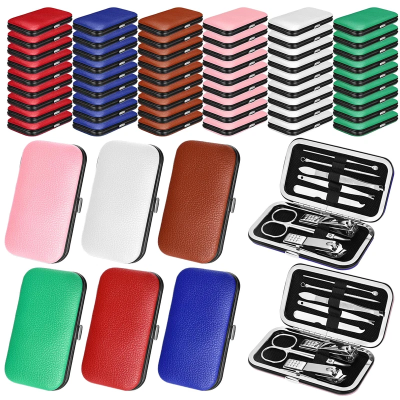 Leriton 60 Pack Manicure Set Bulk Gifts 8-In-1 Stainless Steel Nail Clipper Set
Opens in a new windo