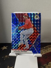 2021 Panini Mosaic Blue Camo Mosaic Prizm Shohei Ohtani #179 Angels
