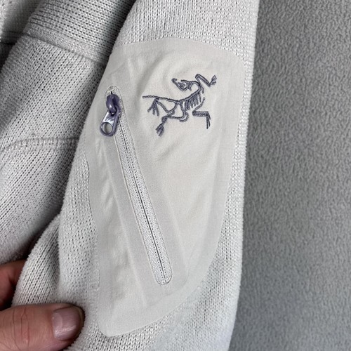 Arc'teryx Jacket Mens Medium Gray Polartec Full Zip Fleece Softshell Outdoor - Picture 7 of 14