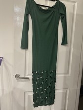 Green Bodycon Dress With Sleeves