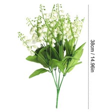 Artificial Lily of The Valley Flower Bundle - White Decorative Flowers