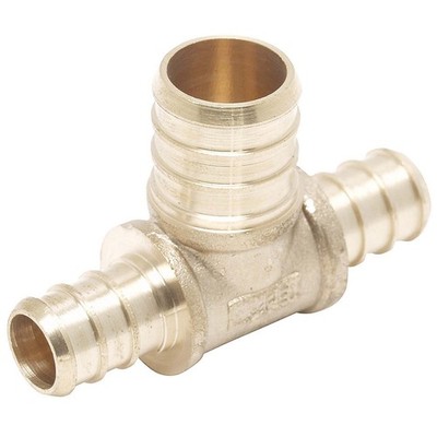 PPG 83650NL for PlumbMaster 1/2 X 1/2 X 3/4 Pex Proseries Brass Reducing Tee