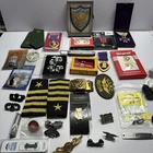 VINTAGE MEDALS PINS BADGES MILITARY JAPAN AWARD FROM WW2; VINTAGE ARMY KNIFE