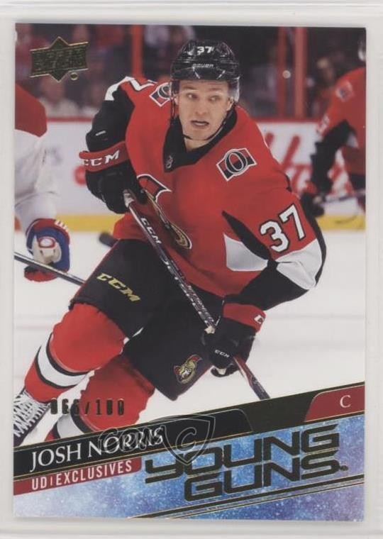 2020 Upper Deck Young Guns UD Exclusives 66/100 Josh Norris #209 Rookie RC 0d40