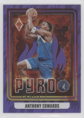 2023-24 Panini Phoenix Pyro Purple 17/75 Anthony Edwards #3 0a6