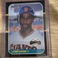 ERROR BIRTH YR Donruss 1986 Jose Uribe #436 Base Set SF Giants MLB Baseball Card
