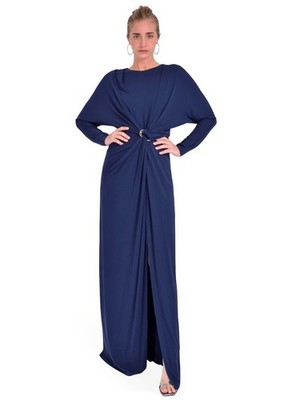 SimkHai Maisie Long Sleeve Dress in Midnight      Size:8  $845   NWT
