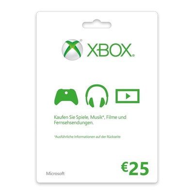 MICROSOFT MS ESD Gift Card Xbox LIVE AGENCY Online 25 E