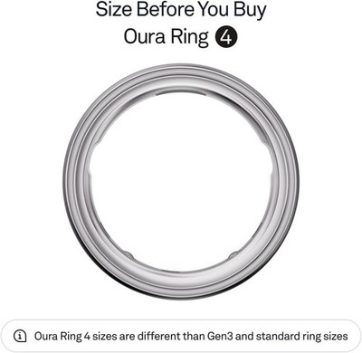 OURA Ring 4 | Size 7 | Silver | Bluetooth | JZ90-54217-07