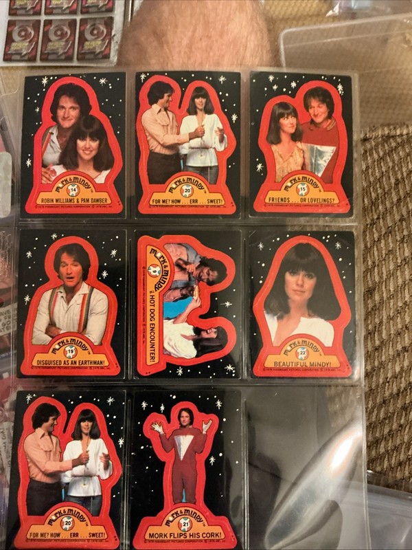 1978 Topps Mork And Mindy Cards,  Set of 54 Trading Cards, And 8 Sticker Cards