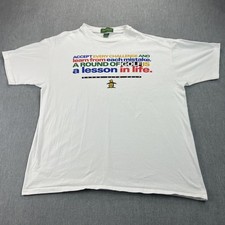 Vintage Grand Slam Golf T-Shirt Mens XL White Single Stitch USA Made 100% Cotton