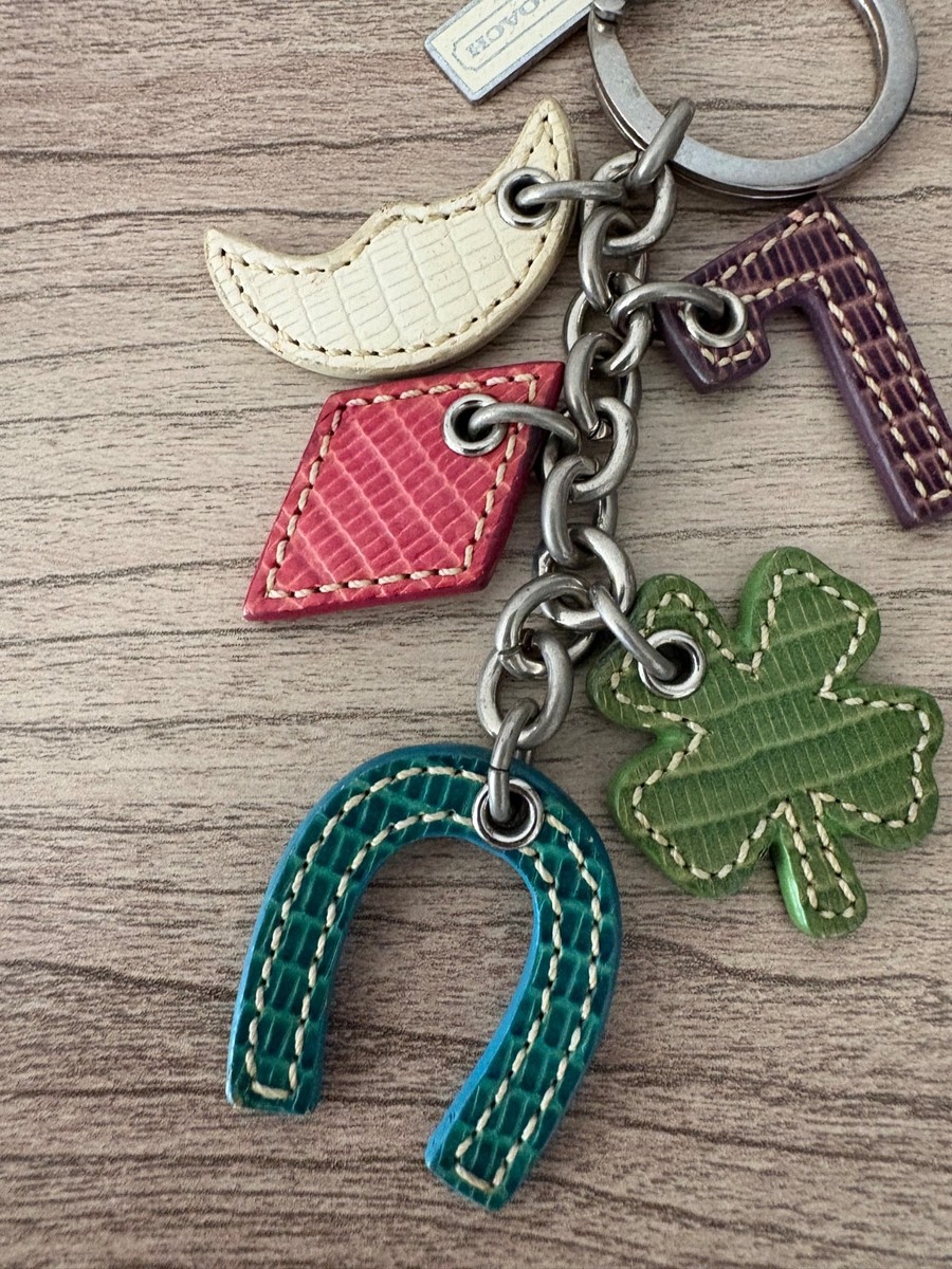 Coach vintage shamrock lucky charm clover RARE Bag Charm FOB
