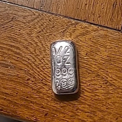 1/2 Ounce Poured Silver  Bullion Block