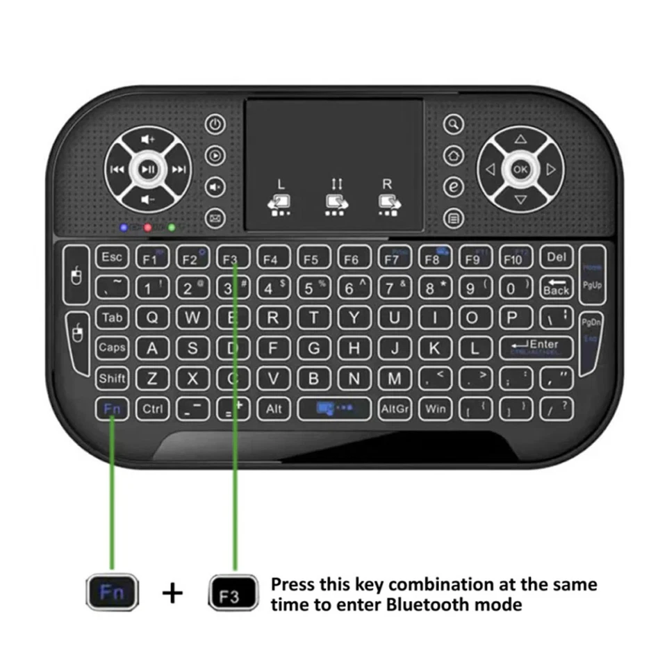 Mini Wireless Keyboard With Touchpad Support 2.4GHz RF Multi Touch - Image 2 of 4