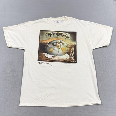 Vintage Salvador Dali shirt mens XL Test print Double Sided graphic 90s Art USA