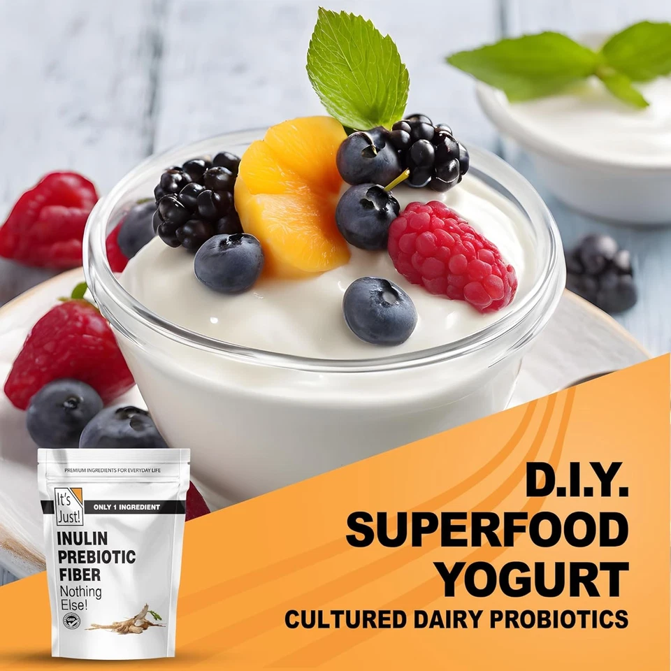 - Fibra prebiótica de inulina, soluble en agua, polvo de raíz de achicoria, promueve la salud intestinal Foto 2 de 4