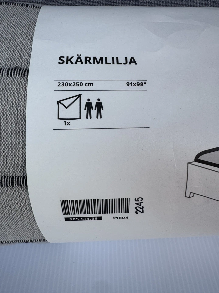 Colcha IKEA SKARMLILJA 91"x98" Gris 100% Algodón Cubierta Completa Queen 505.574.35 Foto 2 de 4