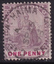 TIMBRE POSTAL TRINIDAD / OBLITÉRATION "CARAPICHAIMA TRINIDAD" 1898