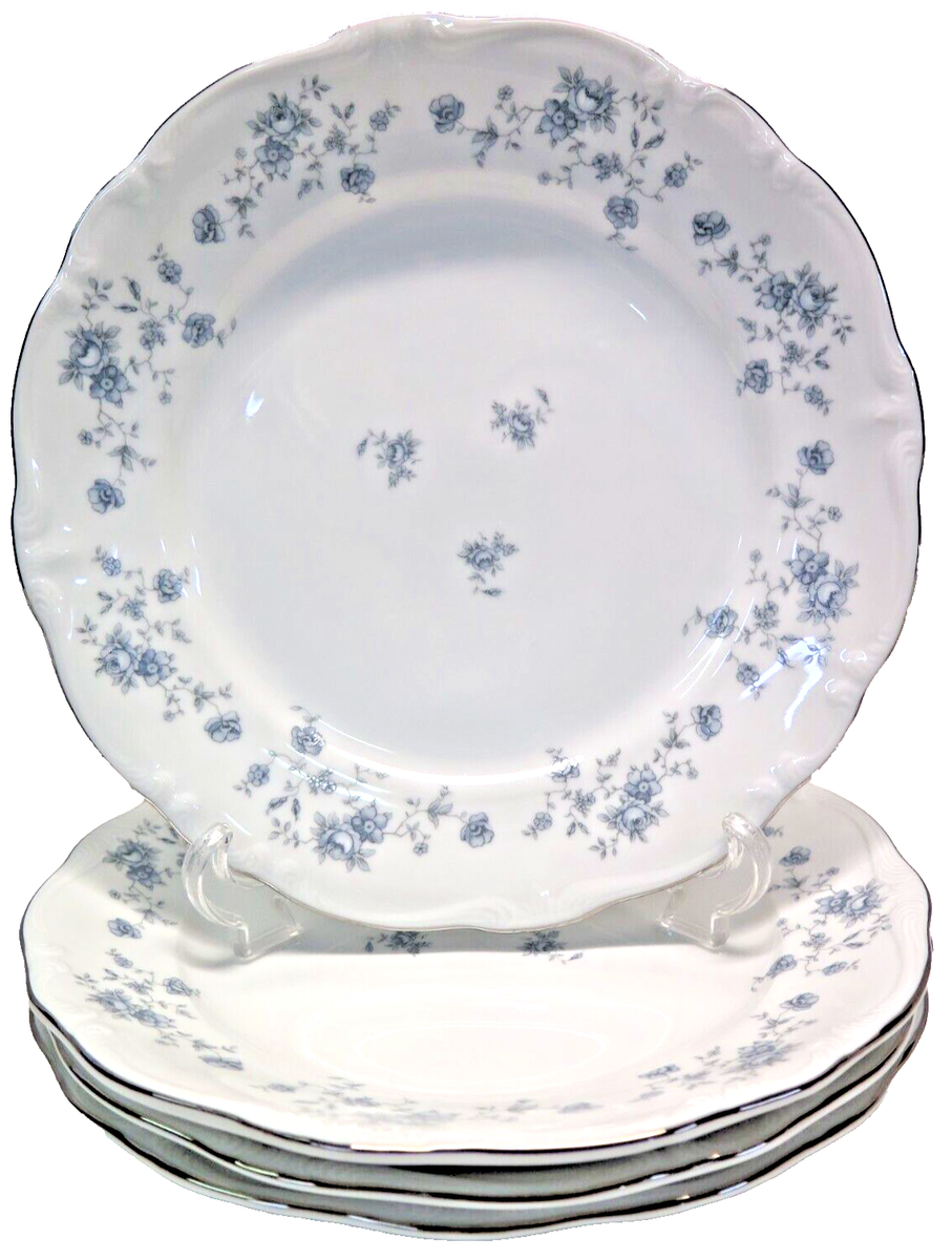 Lot of 4 Johann Haviland Blue Garland China 10