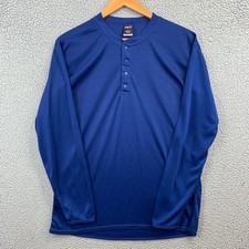 Vtg Patagonia Men's L Royal Blue Capilene Henley Performance Base Layer USA Made