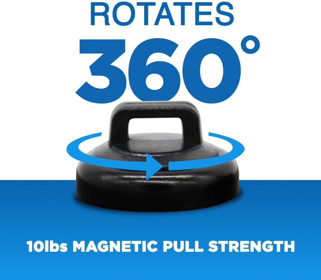 Magnetic Cable Tie Mount - Small (Pack of 10, Black)