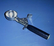 SYSCOWARE U.S.A. Stainless Ice Cream Scoop with Grip Handle & Easy Release Lever