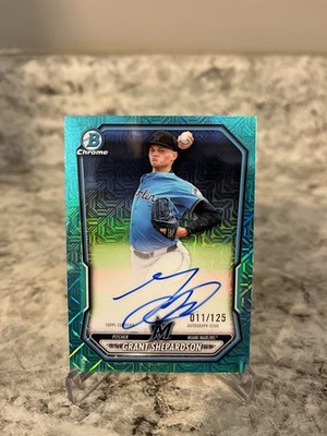 2026 Bowman Chrome Mojo Grant Shepardson Aqua Refractor /125 BMA-GS