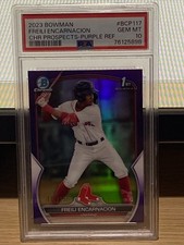 2023 Bowman Chrome Prospects Purple Refractor #/250 Freili Encarnacion PSA 10