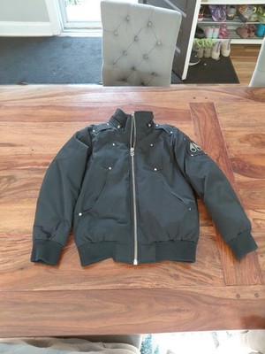 Moose Knuckles Knucklers Kids Black  Bomber Jacket size Medium M